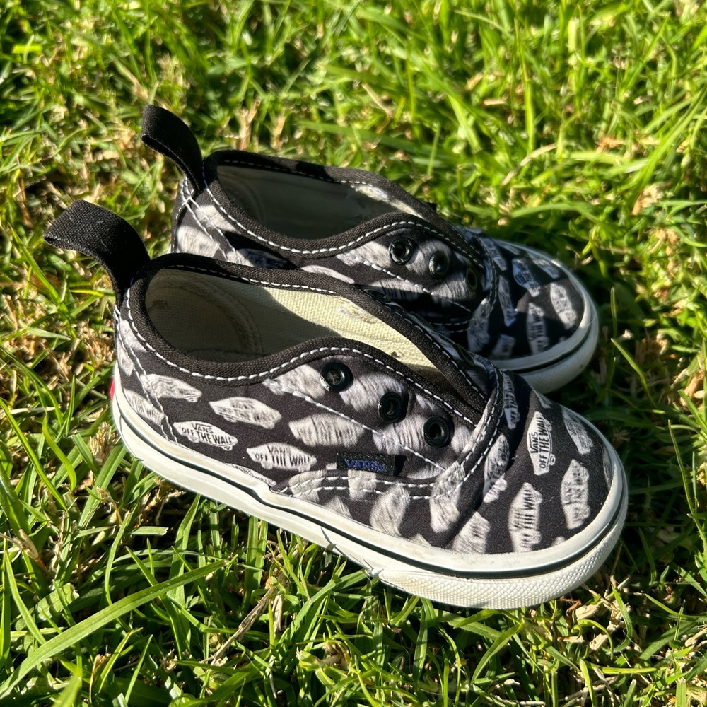 Toddler Vans Authentic Spin Pattern Black 5.5
